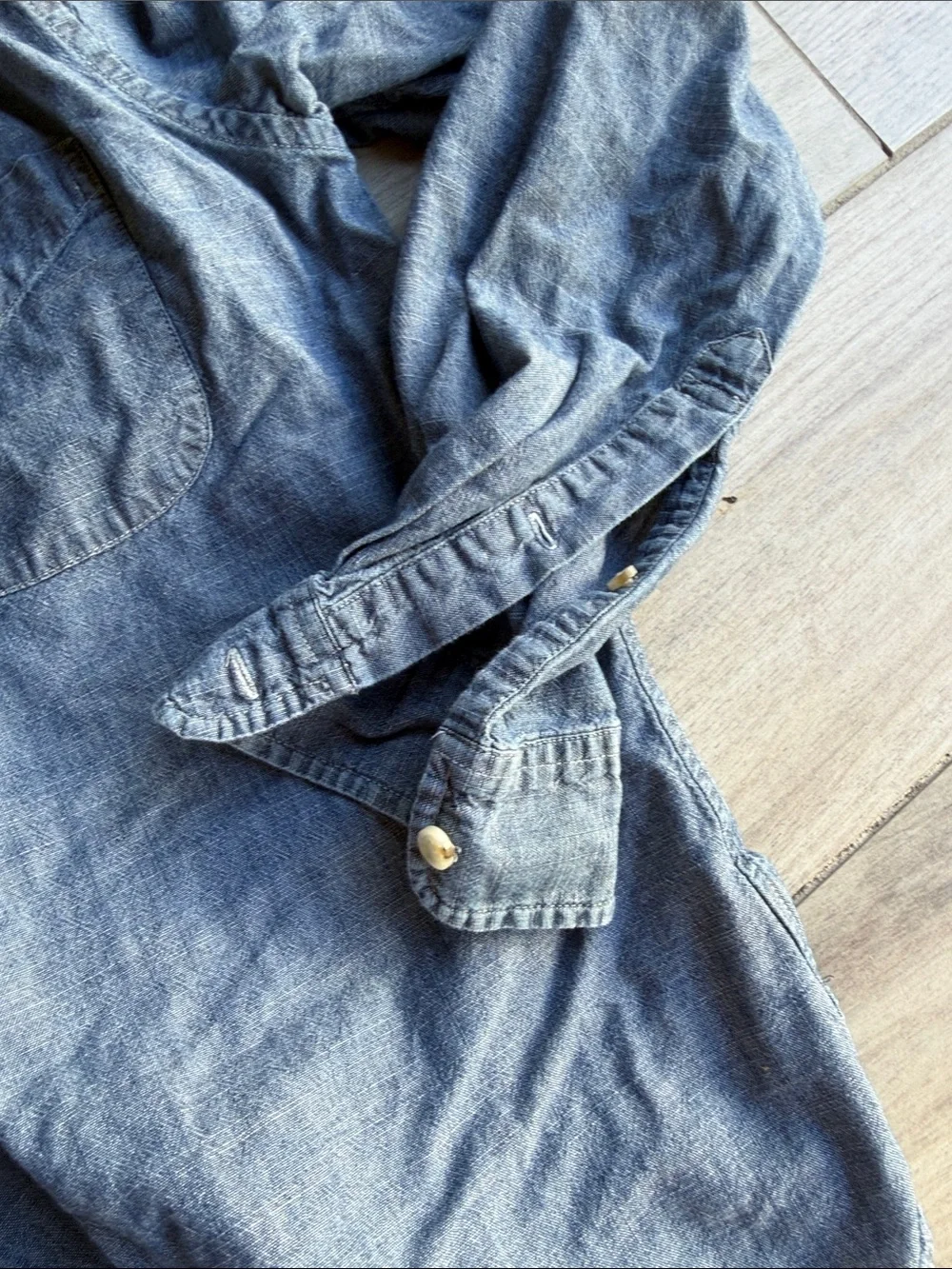 J. Crew Men's Lightweight Denim Button-Down Shirt - Blue